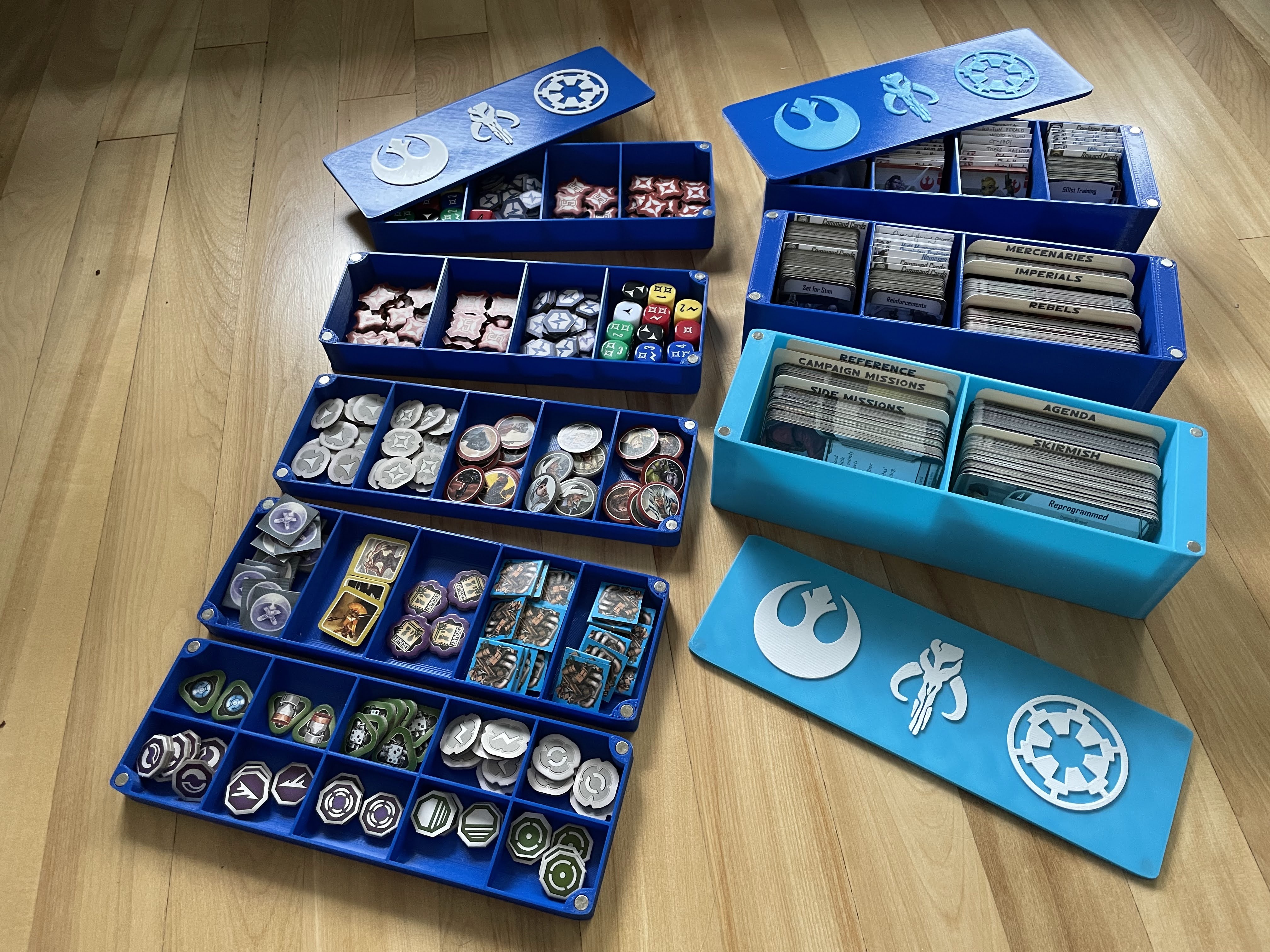 Miniatura 6 do modelo 3D Modular Magnetic Token & Card Boxes