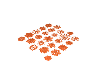 Recursive Snowflake Generator by gringer | Download free STL model ...
