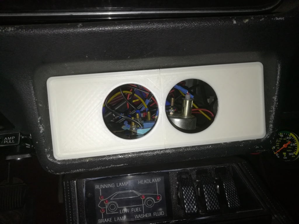 Accessory gauges bezel for 4-eyed Mustang