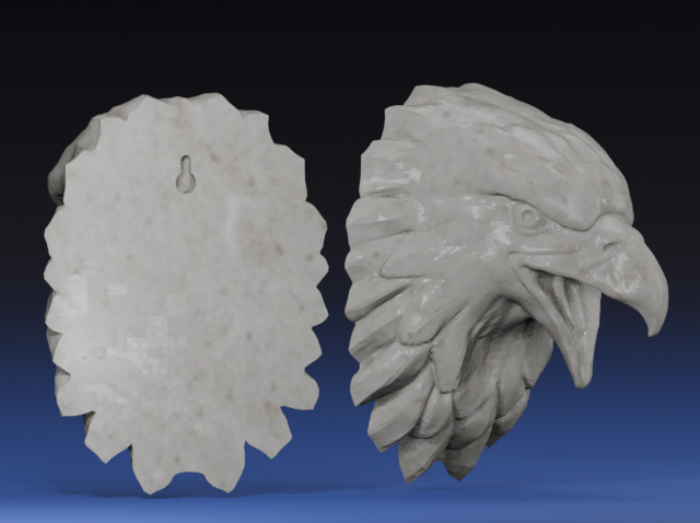 Eagle Wall Art with Keyhole for hanging