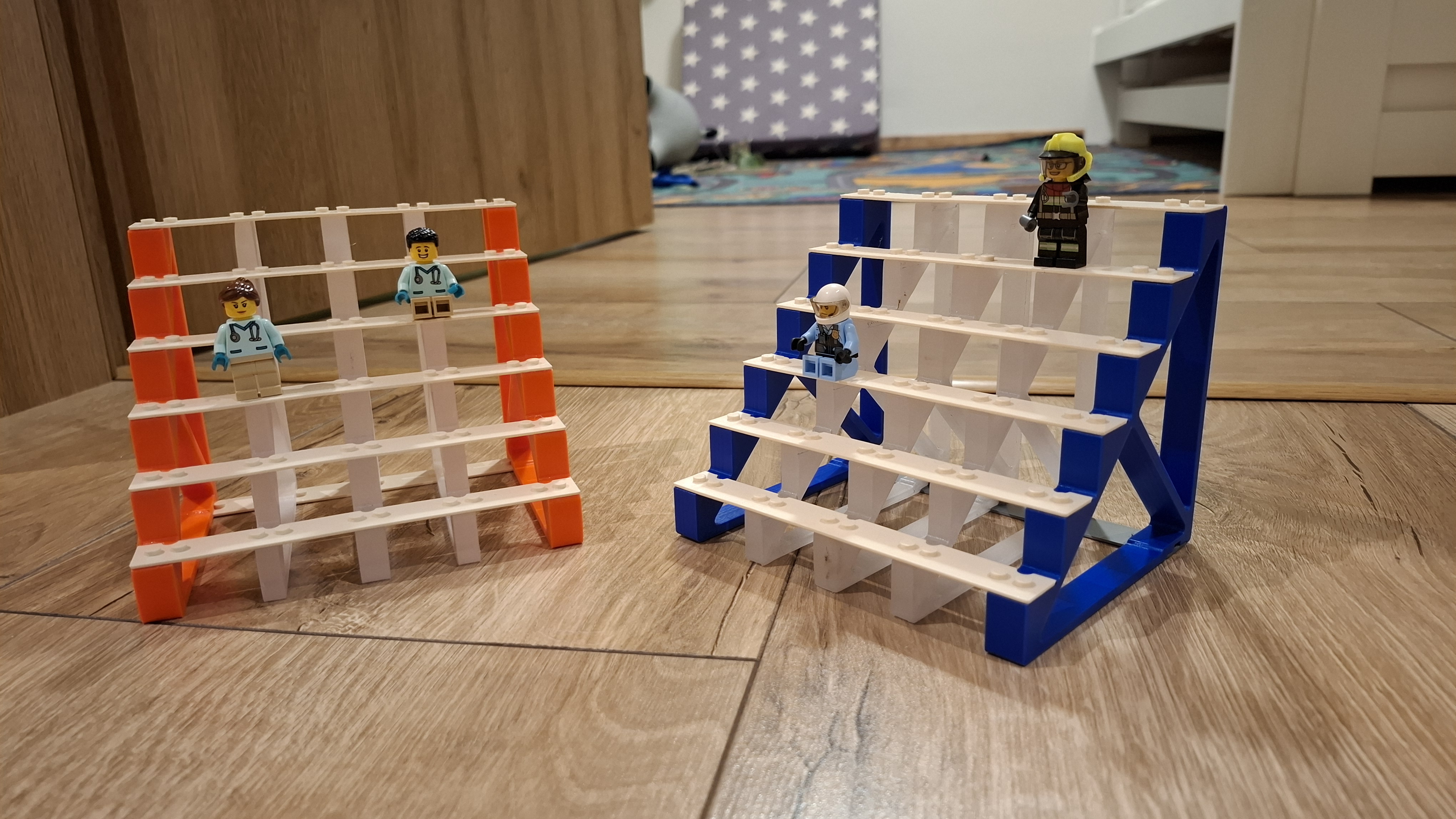 Lego figures stand - stadium style