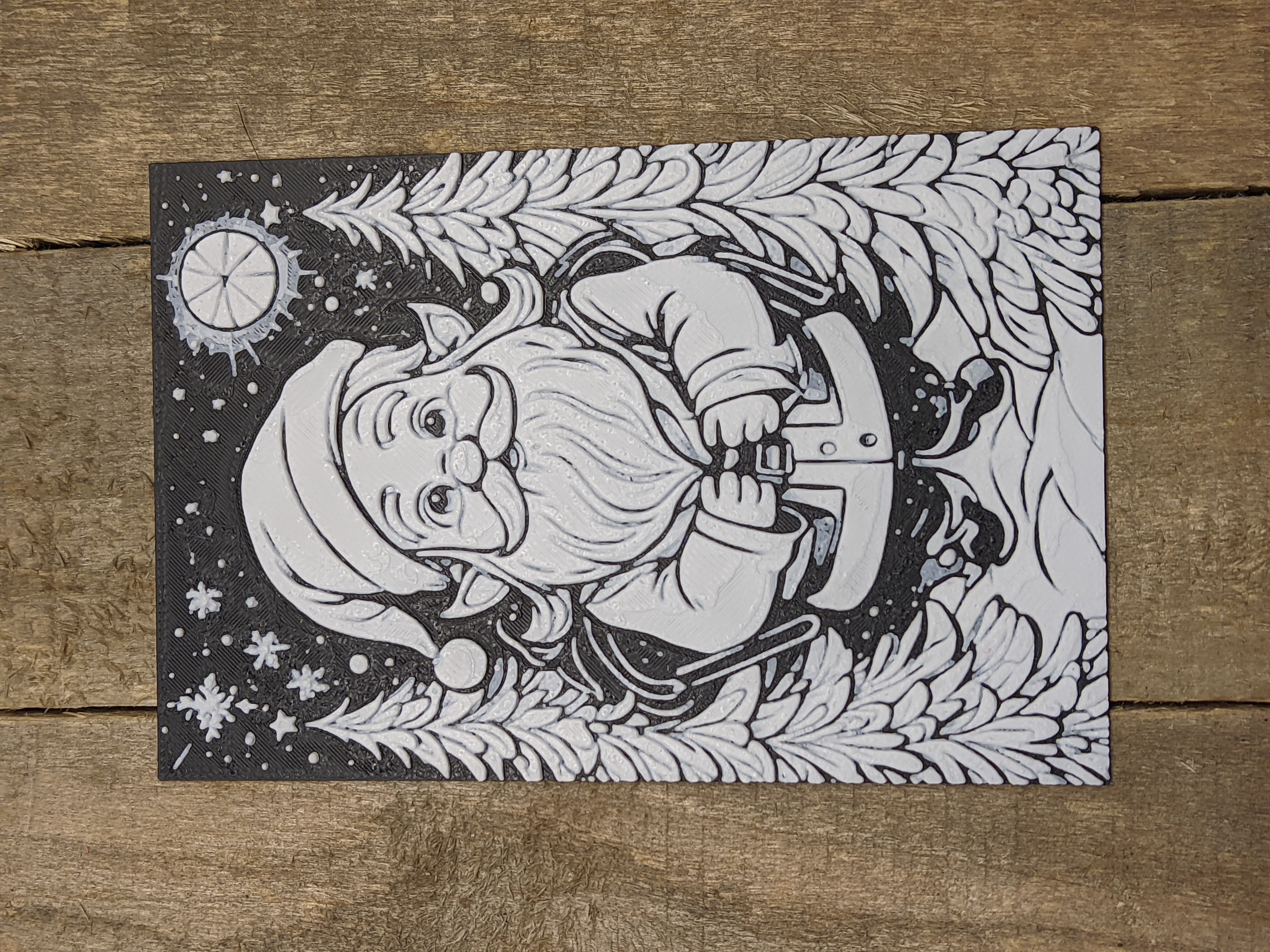 Christmas #11 - Santa Claus in a snowy forest