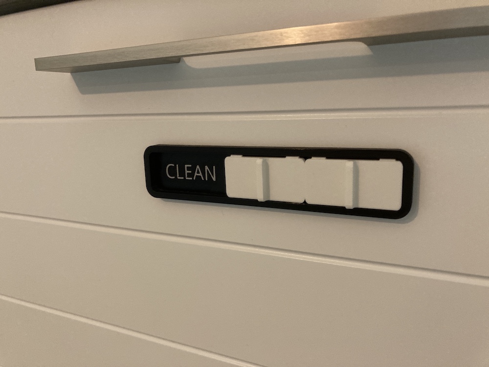 Dishwasher status sign