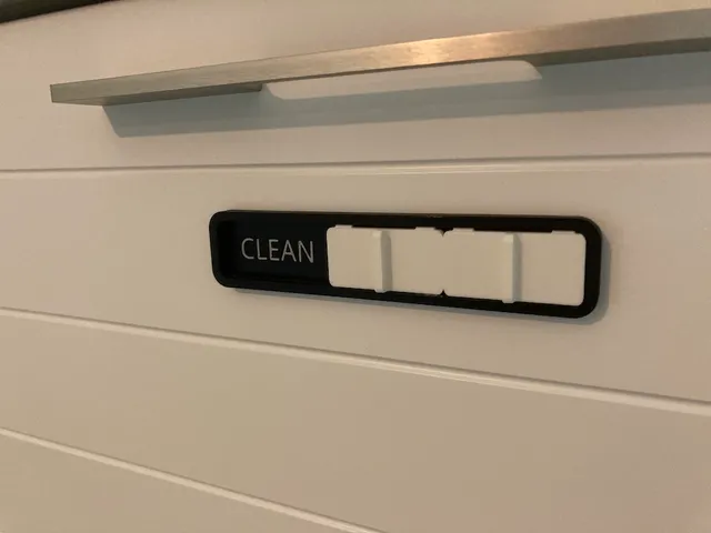 Dishwasher status sign