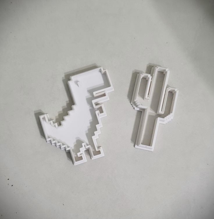 Chrome Dino Cookie Cutter