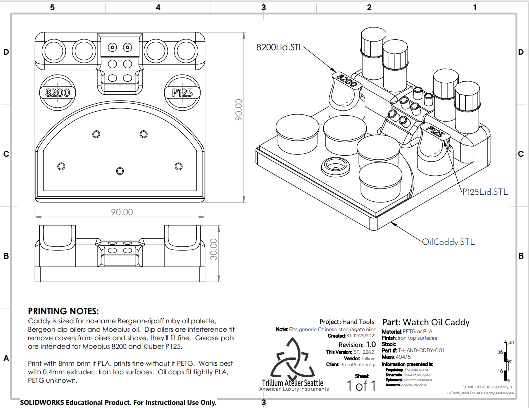 Watchmaker's Oil Caddy — miniatura 2