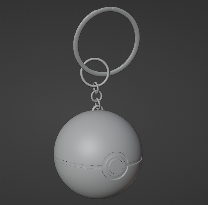 Miniatura 4 do modelo 3D POKEBALL KEYCHAIN