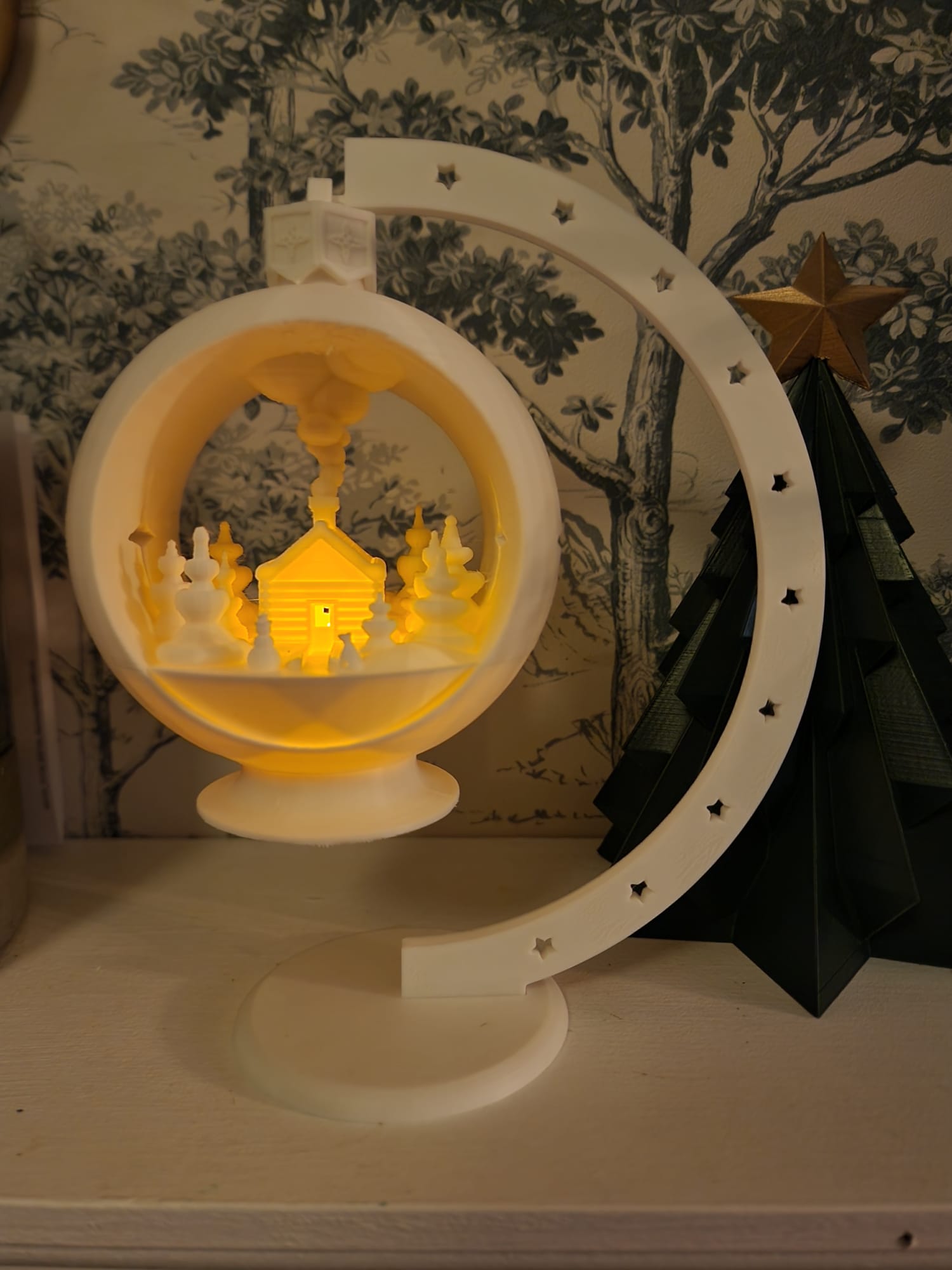 Stand For Snowglobe Votive Ornament Stars Remix