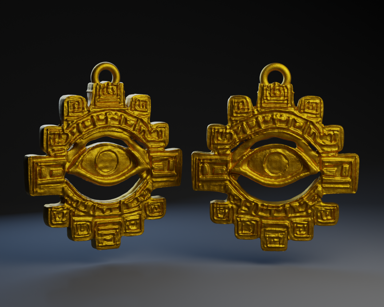 Aztec Earring, Pendant, Christmas Ornament