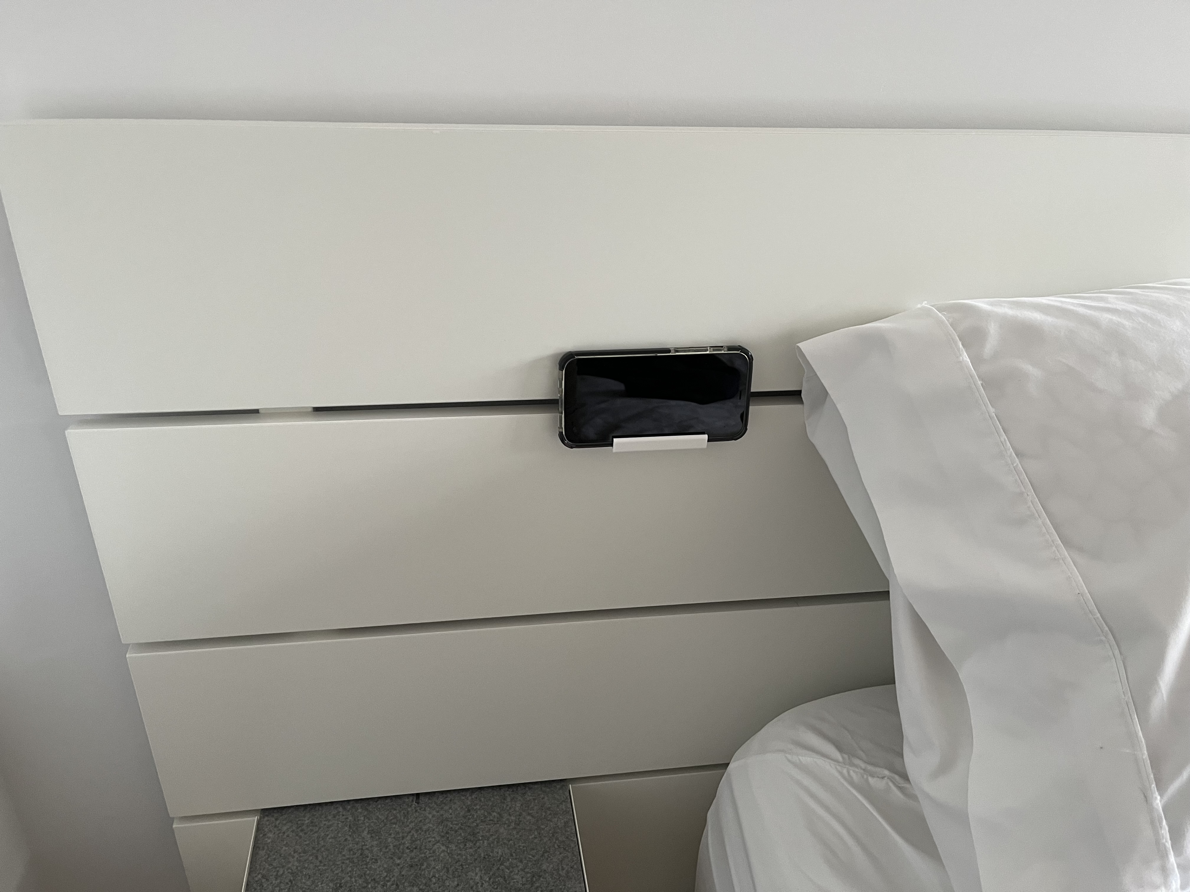 IKEA Nordli Headboard Phone Holder / Slat wall