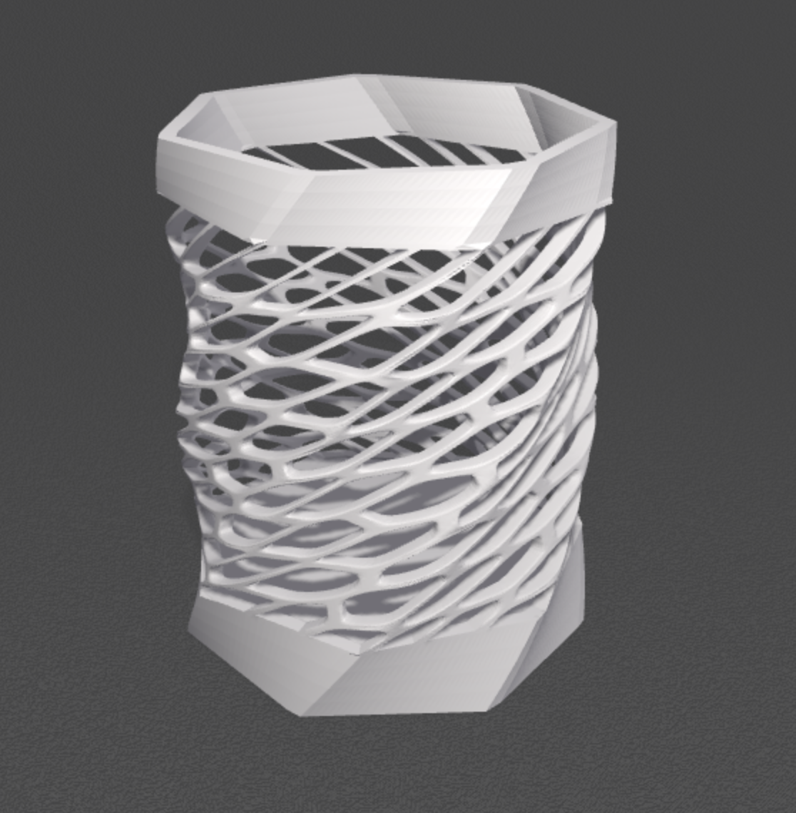 Twisted Voronoi Pencil Holder