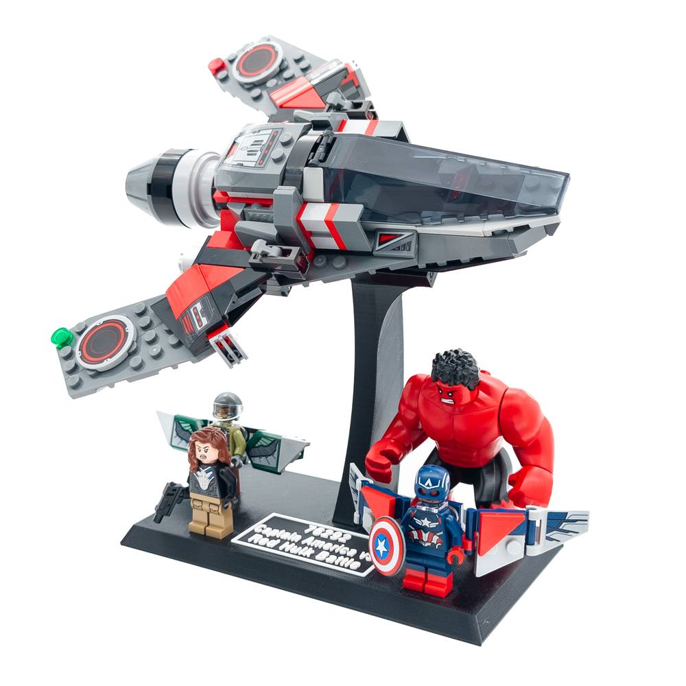 Display Stand for LEGO Marvel 76292 Captain America vs. Red Hulk Battle