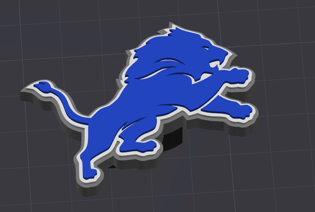 Bambu X1C Detroit Lions Door Handle