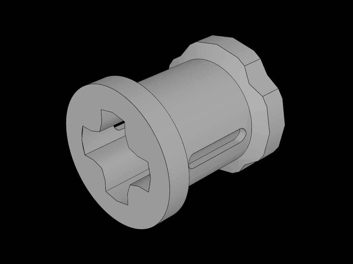 Lego Compatible (3713.dat) Technic Bush with Two Flanges