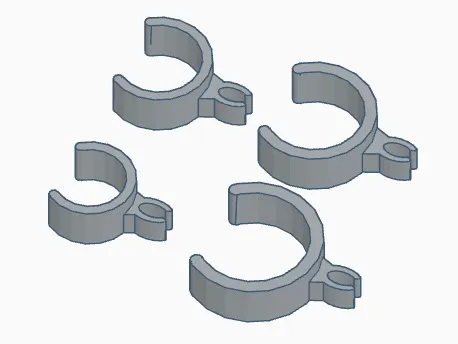 Clips for holding a cable to tripod pole 4 sizes