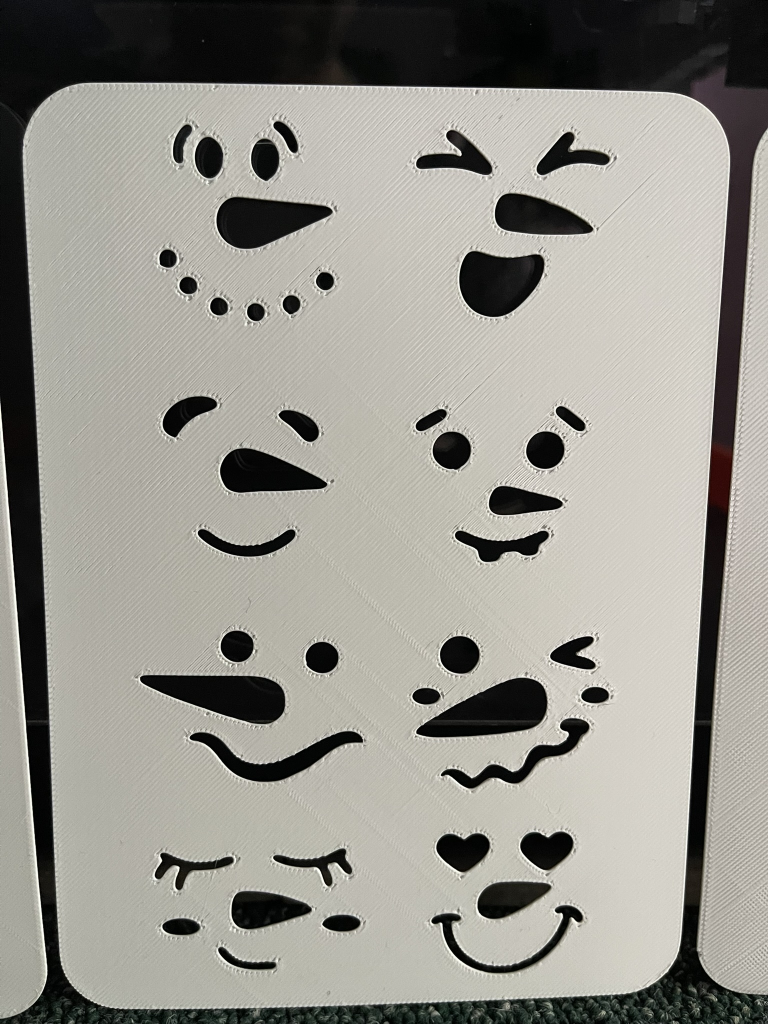 Snowman Faces - Template Stencil for drawing and painting