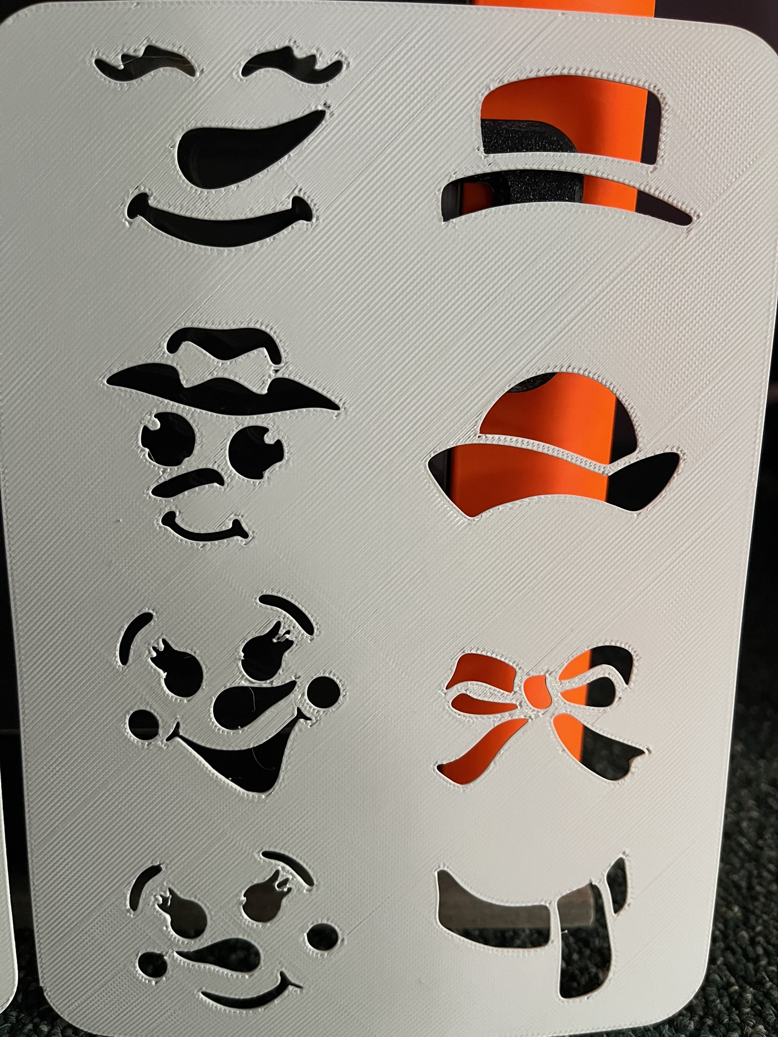 Snowman Faces - Template Stencil for drawing and painting by ideat0m ...