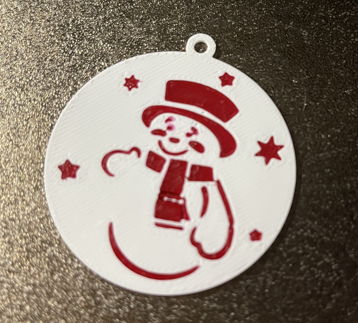 XMAS ornament - Snowman #2 / Snehulak #2 - Multicolor