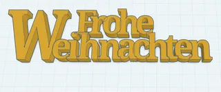 Frohe Weihnachten Schriftzug