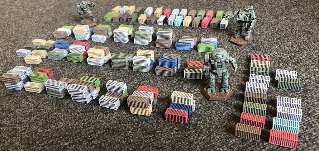 Miniatura 2 do modelo 3D Shipping Container set - 6mm