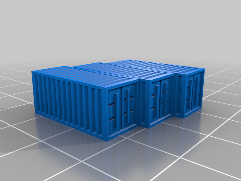 Miniatura 5 do modelo 3D Shipping Container set - 6mm