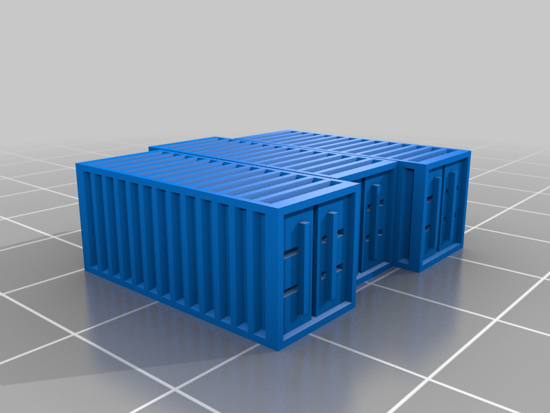 Miniatura 8 do modelo 3D Shipping Container set - 6mm