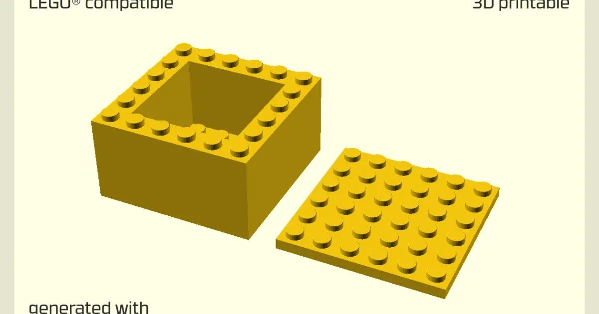 LEGO compatible Box STL Generator by MachineBlocks | Download free STL ...