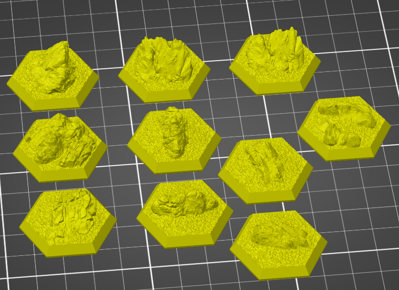 Miniatura 2 do modelo 3D Hex Base - Rocky Set