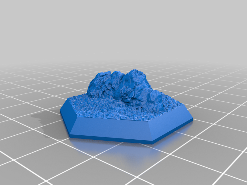 Miniatura 4 do modelo 3D Hex Base - Rocky Set