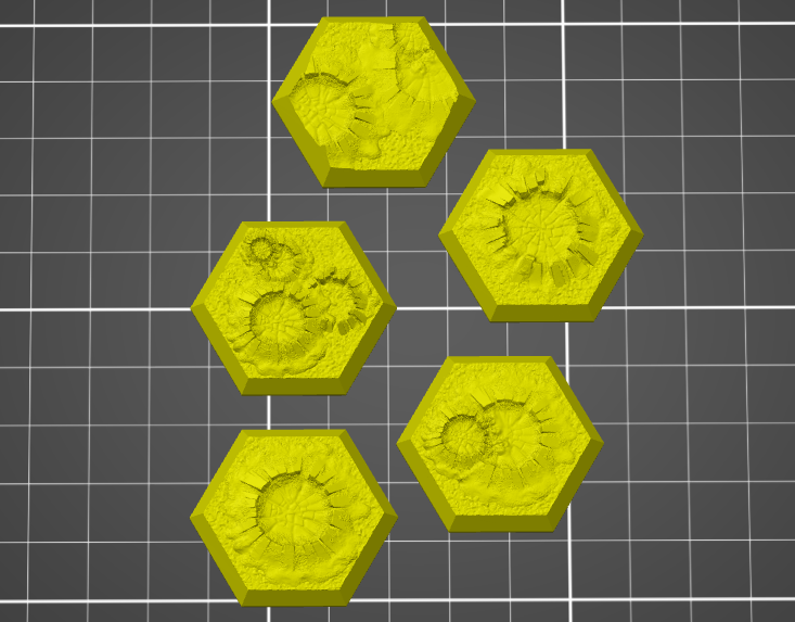 Miniatura 4 do modelo 3D Hex Base - Crater Set