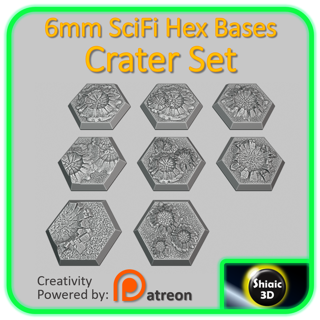 Hex Base - Crater Set