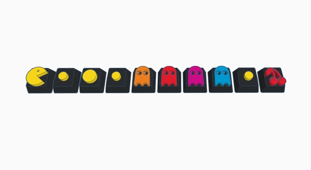 Miniatura 2 do modelo 3D Pac-Man Cherry MX Keycaps