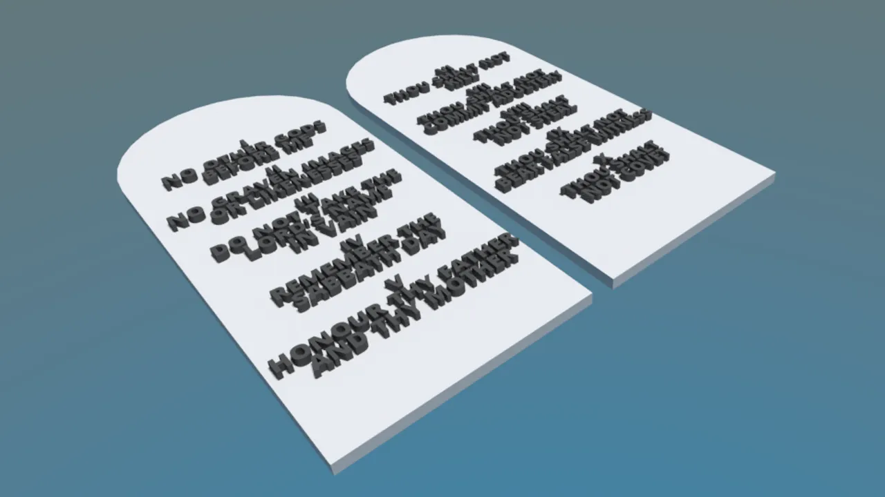 Ten Commandments by Kilobit | Download free STL model | Printables.com