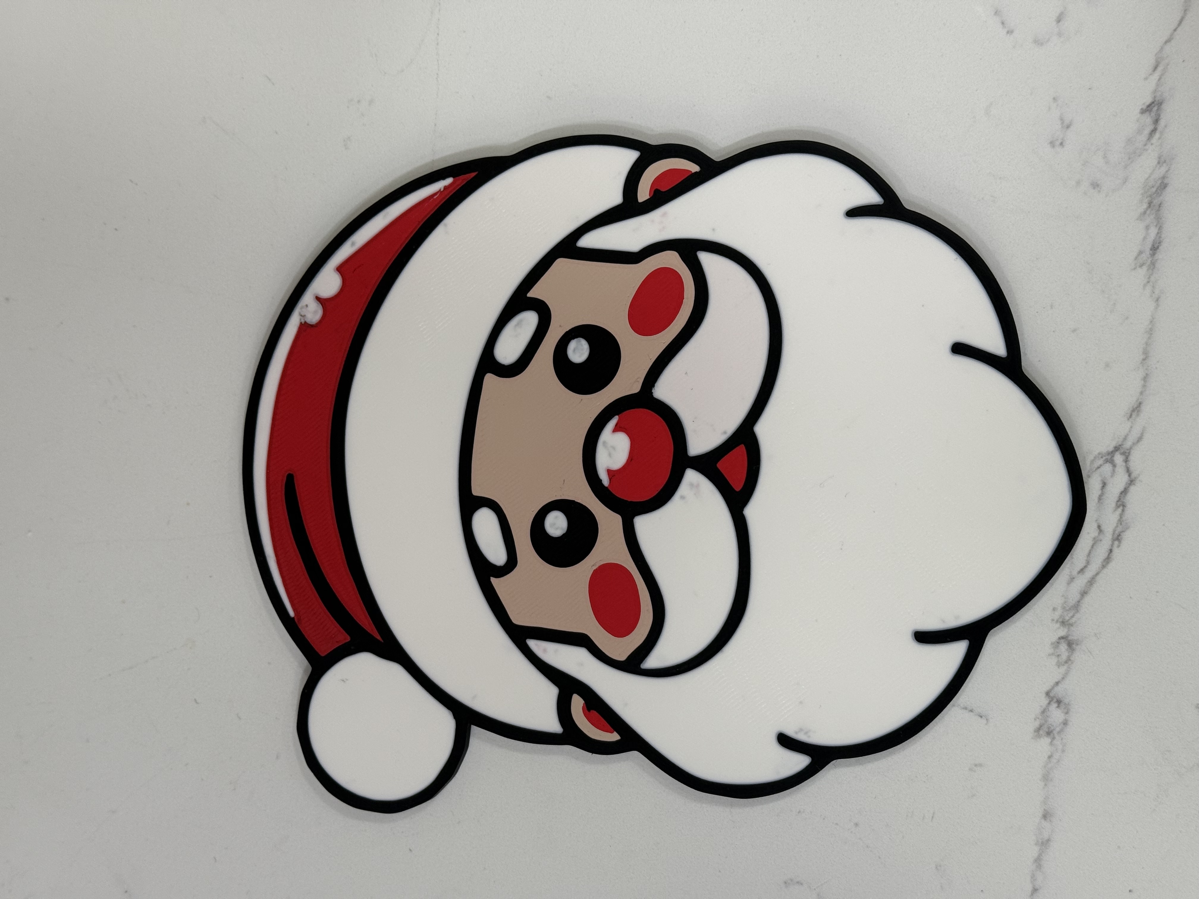 Santa Claus Head Coaster/Plaque