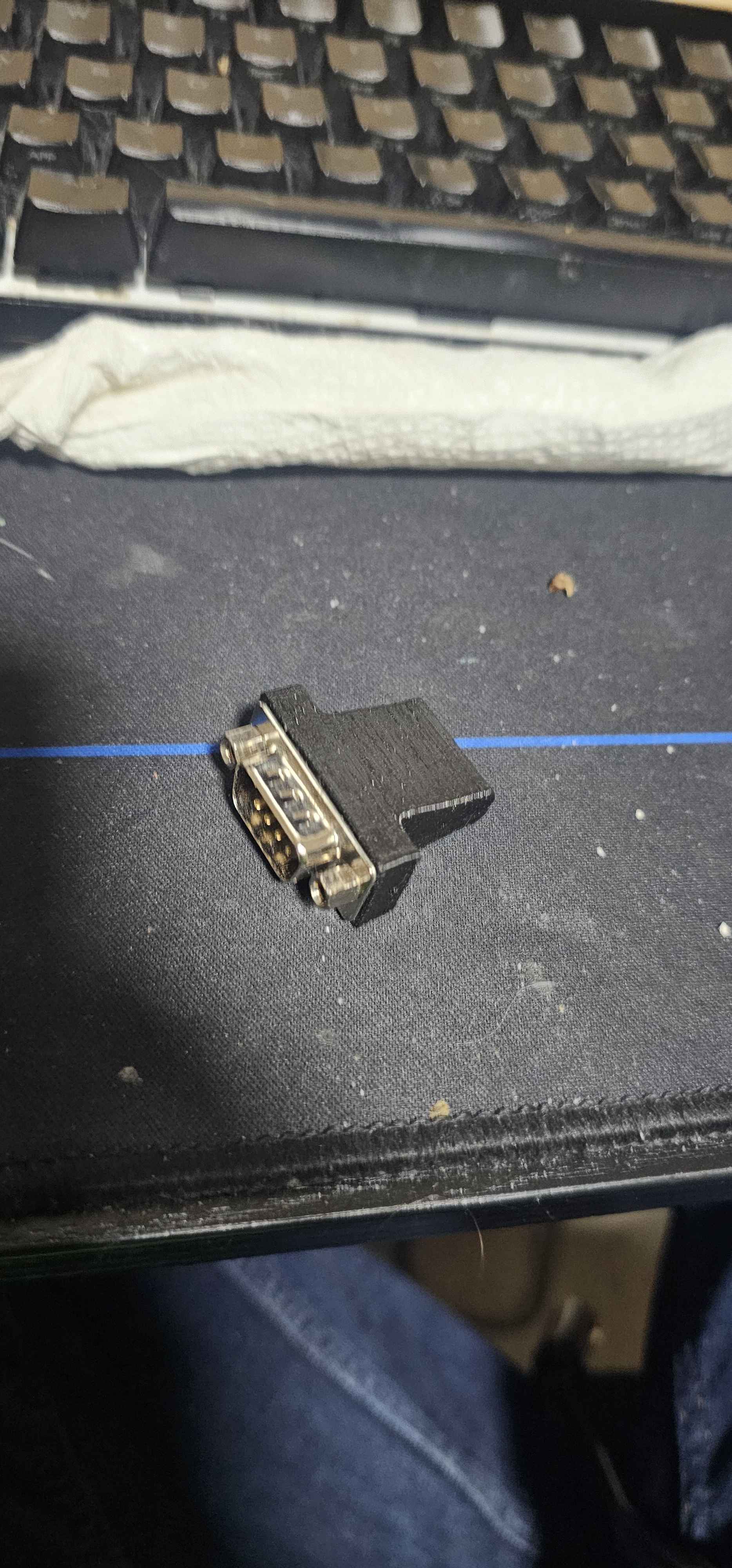 Straight DB-9 shell for ribbon cables
