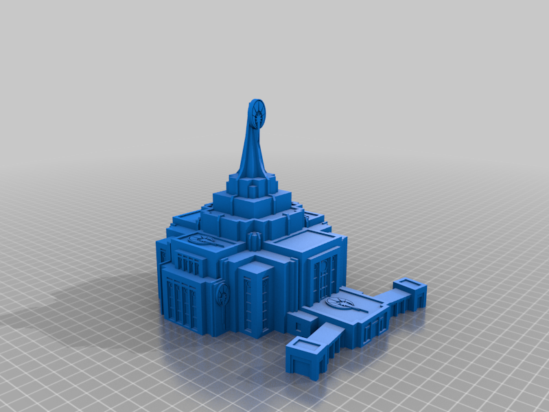 SciFi Building - Unity City - Space Mystic Temple - 6mm