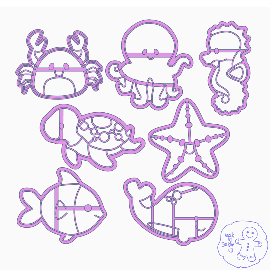 Sea Creatures Cookie Cutters