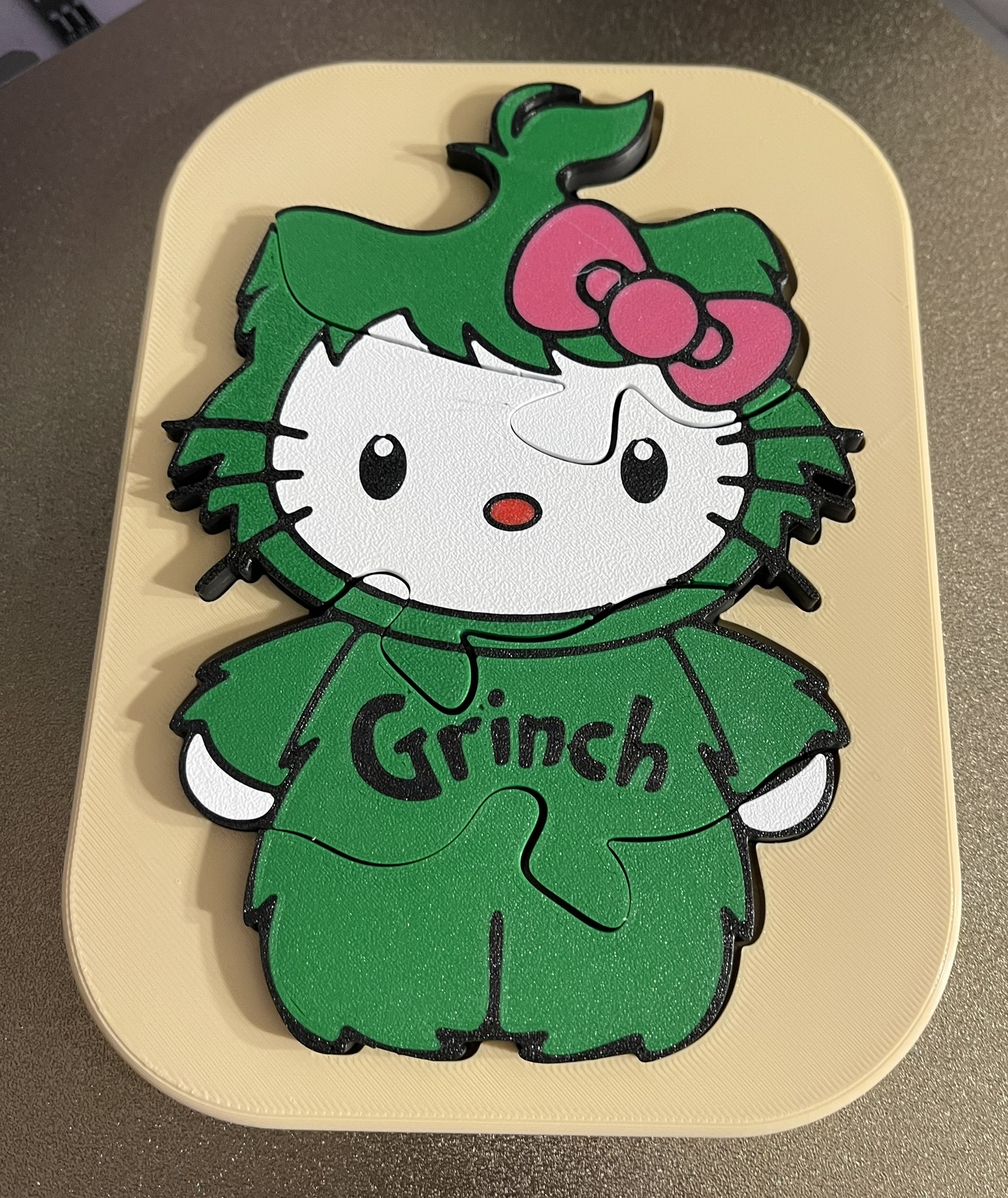 Hello Kitty - GRINCH - insert puzzle for kids - Multicolor version
