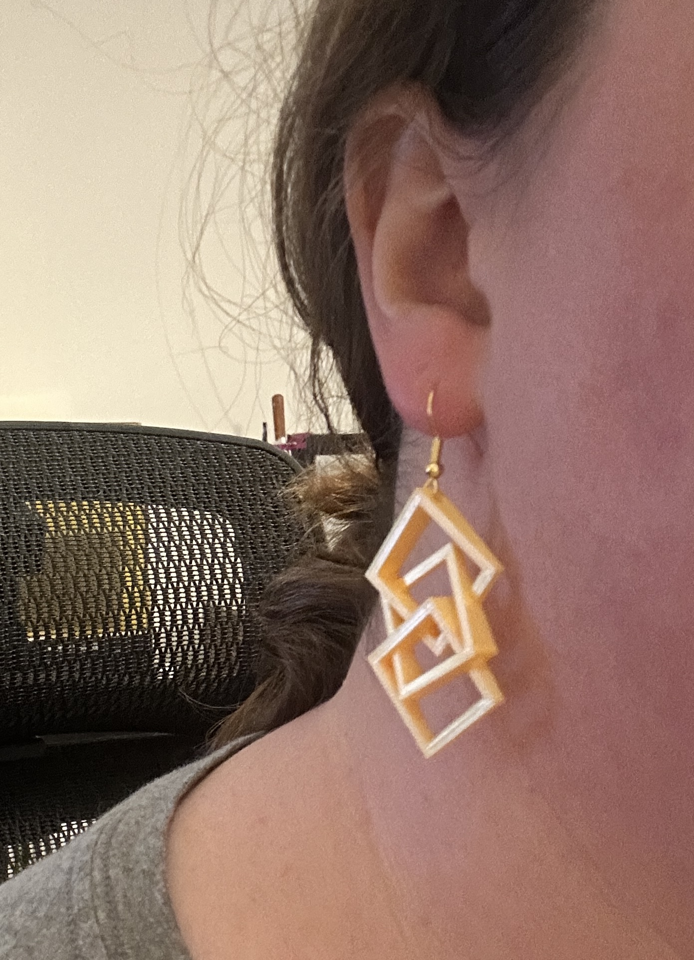 Miniatura 5 do modelo 3D Square Earrings