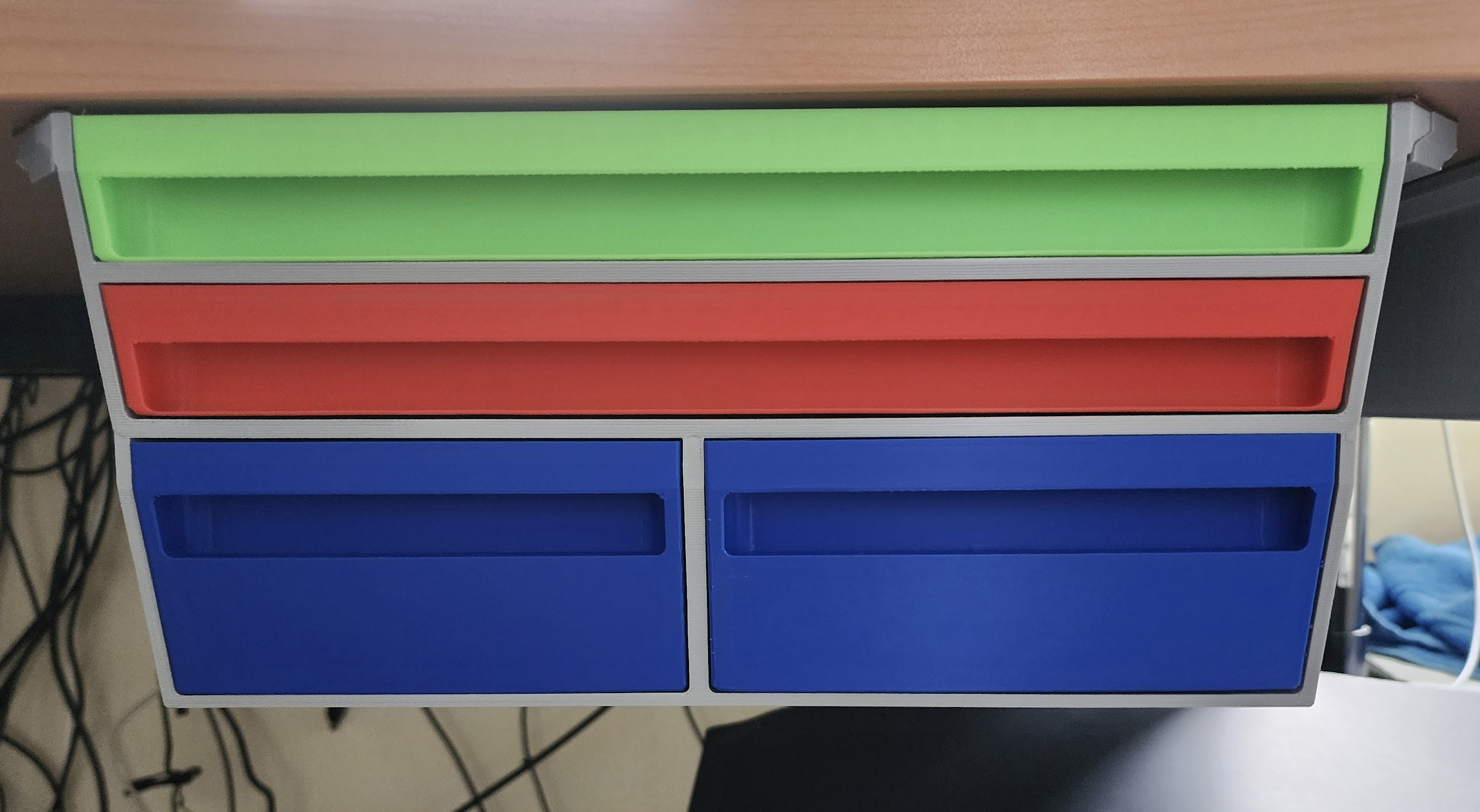 Giant underdesk cabinet with 4 drawers 3D model thumbnail