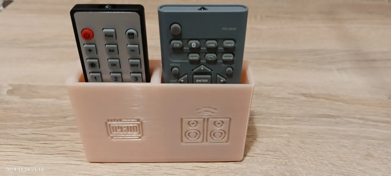 Holder for 2 remote controls by Laborman | Download free STL model ...