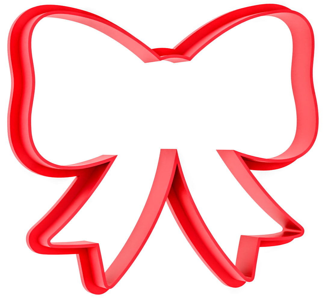 Christmas bow cookie cutter
