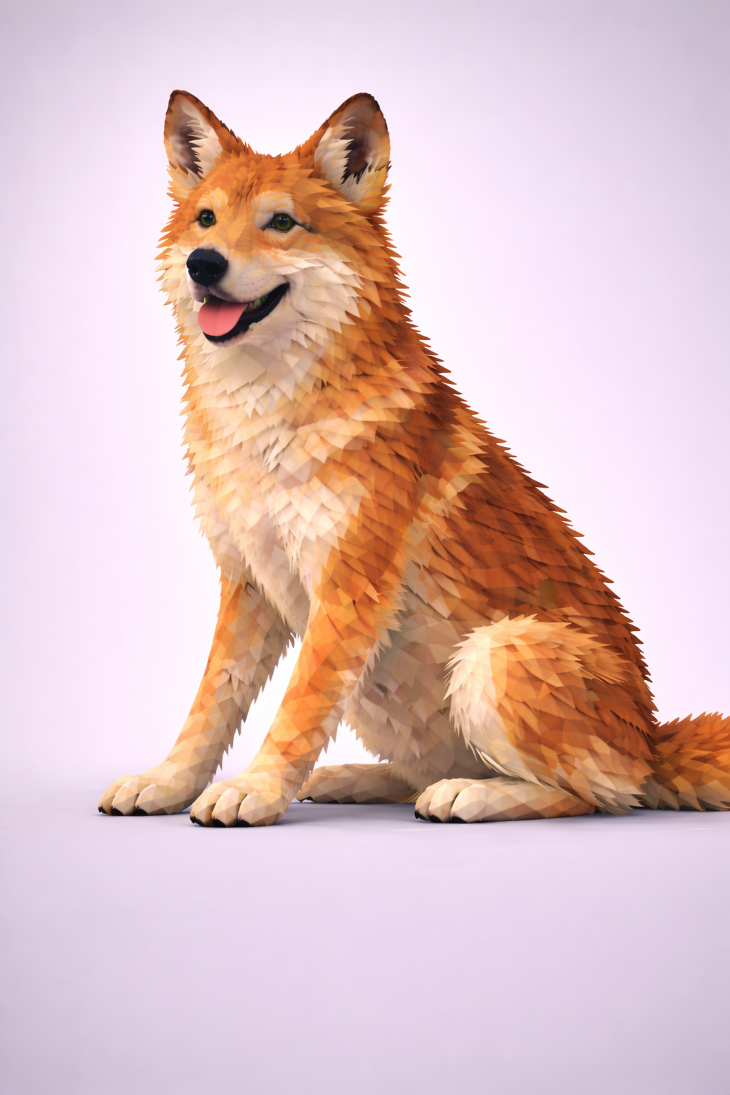 New Guinea Singing Dog Low Poly