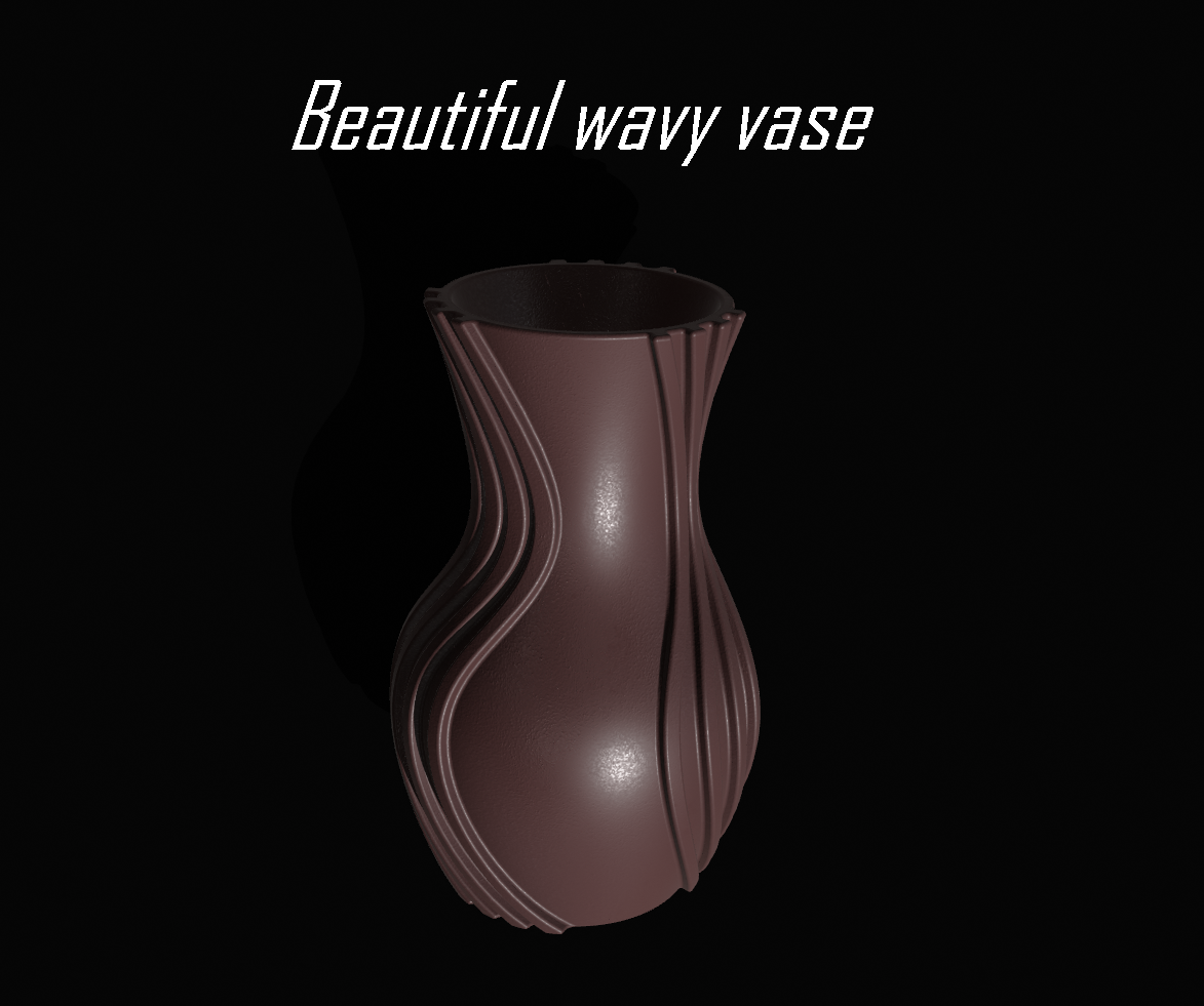 Miniatura 3 do modelo 3D Wavy vase