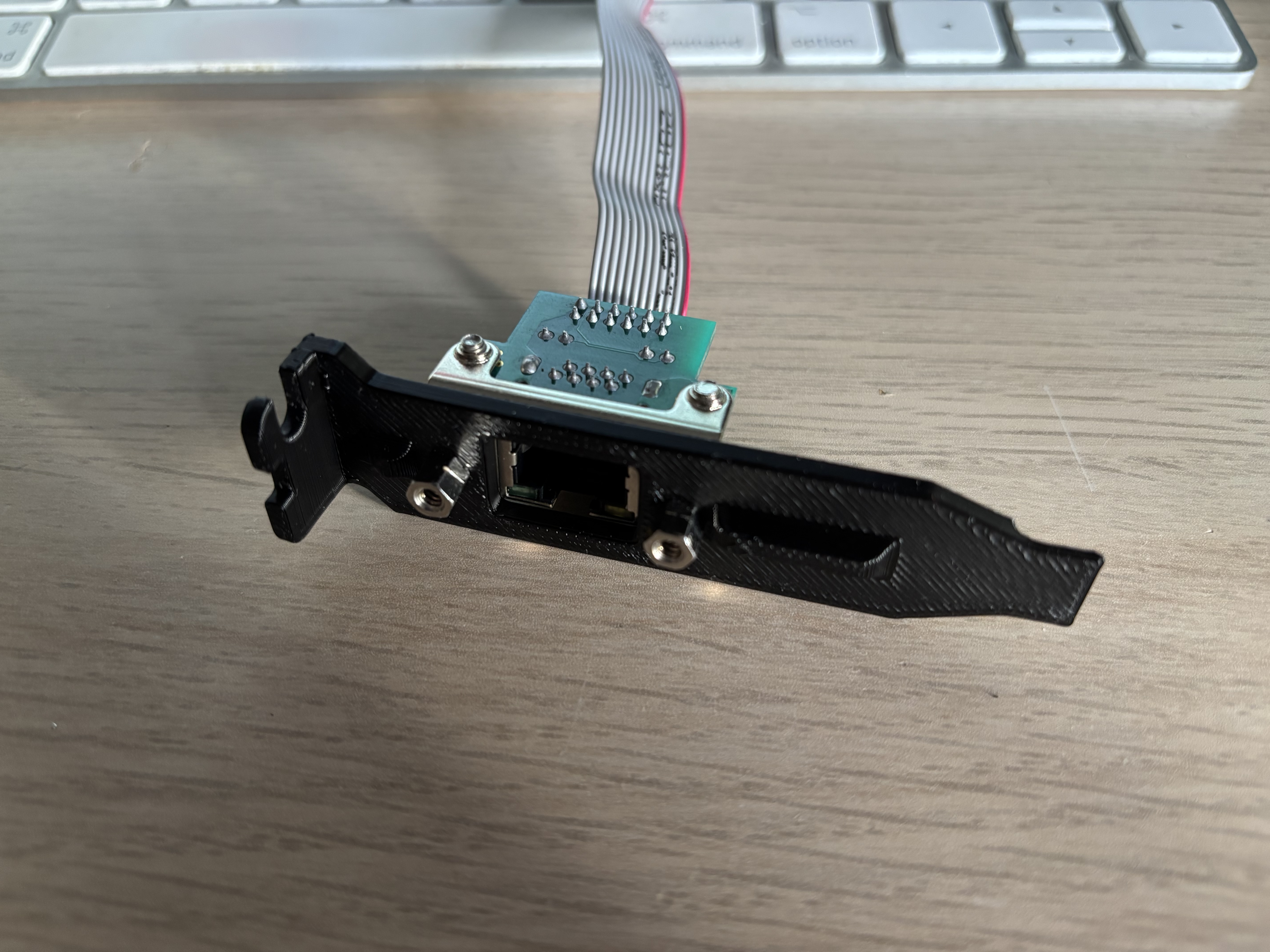 Low Profile PCI bracket for 2.5Gbit ethernet M.2 A+E card