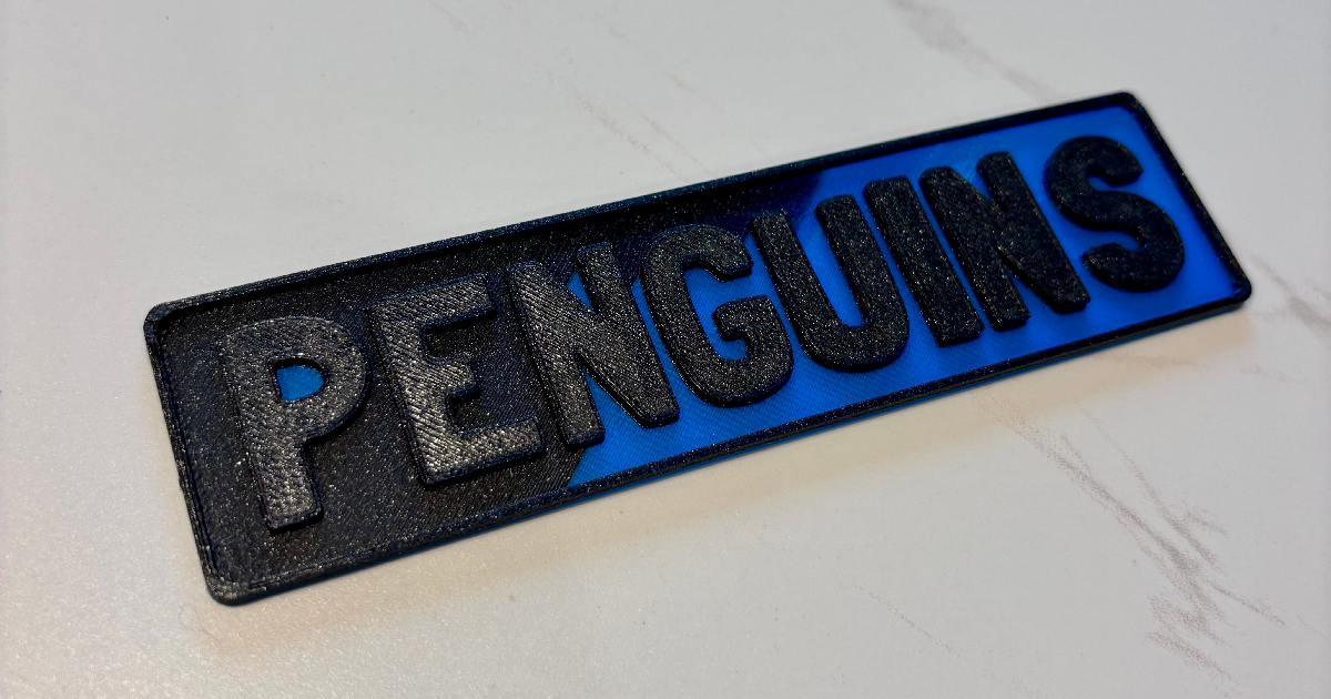 PENGUINS Name Plate By PhilippeRL | Download Free STL Model ...