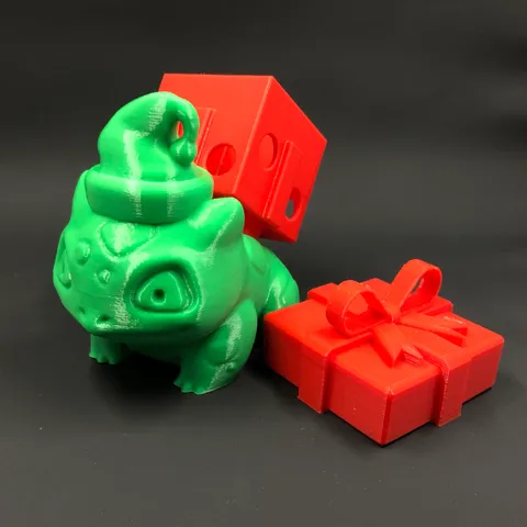 Bulbasaur Santa Claus with Gift