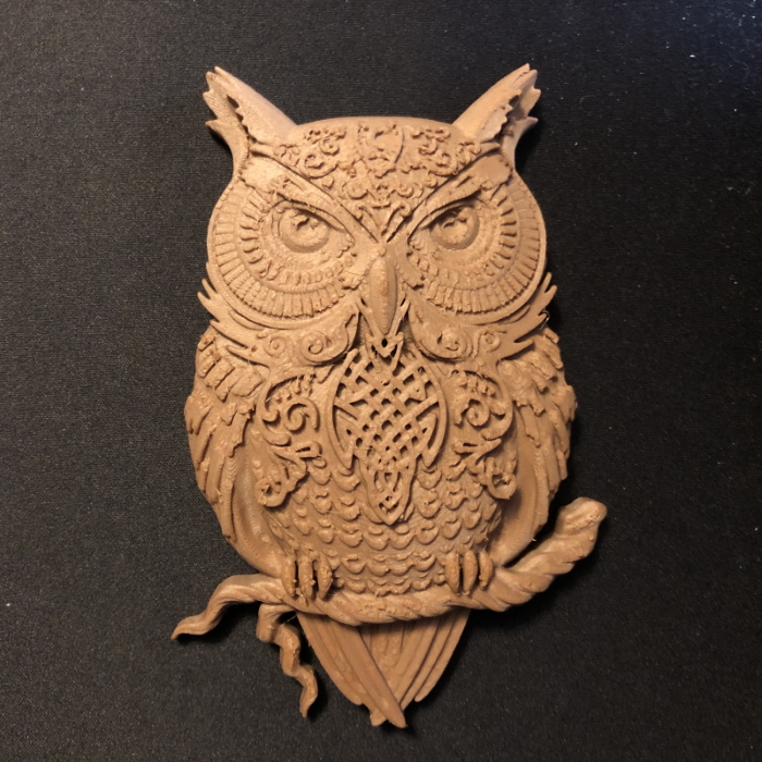 Owl with wall mount