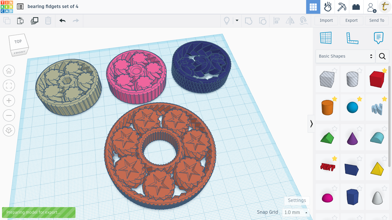 bearing fidgets set of 5