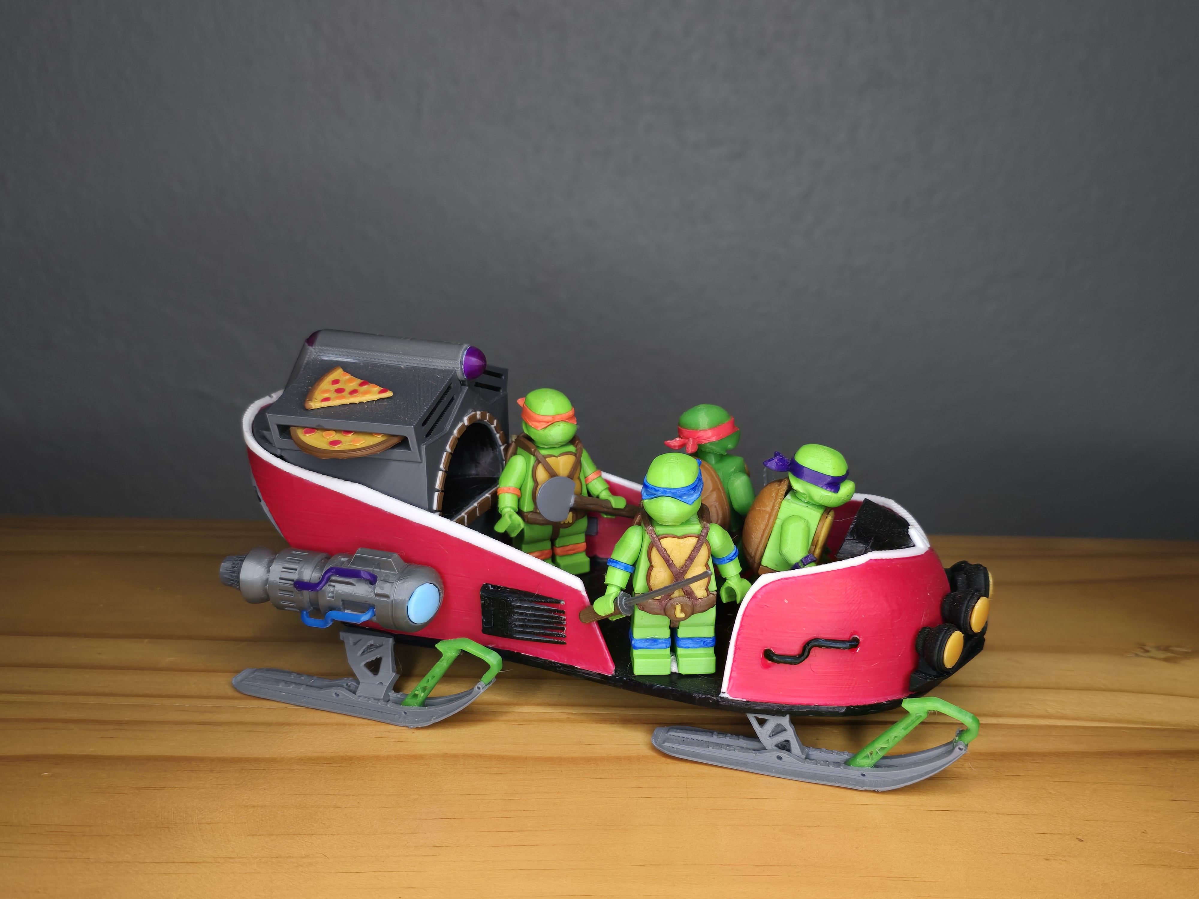 Teenage Mutant Ninja Turtles Christmas Pizza Sled